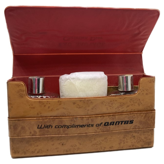 CHRISTIAN DIOR - Eau Savage Mini Travel Set Vintage RARO QUANTAS AIRLINE