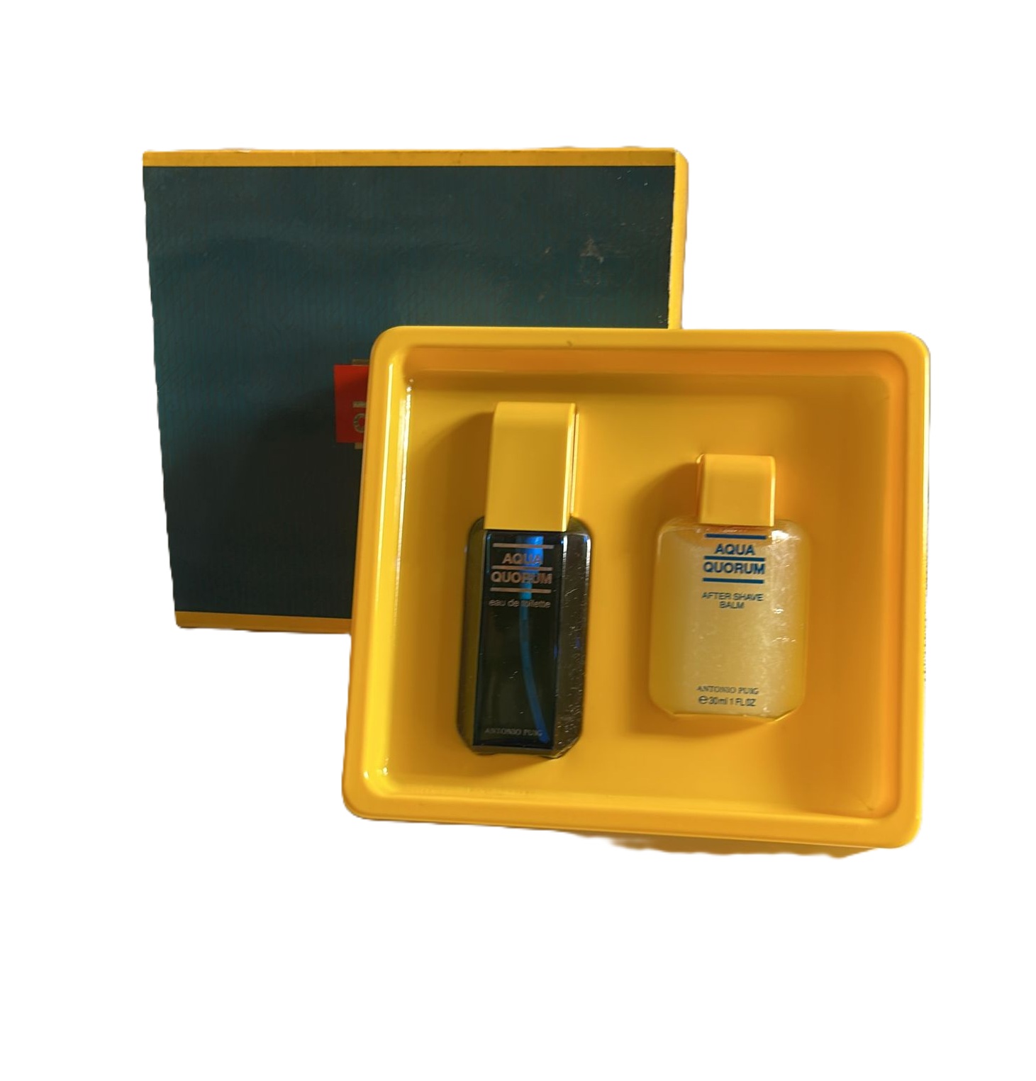 ANTONIO PUIG - Aqua Quorum set  Eau de Toilette 30 ml + Mini AS  balm RARO