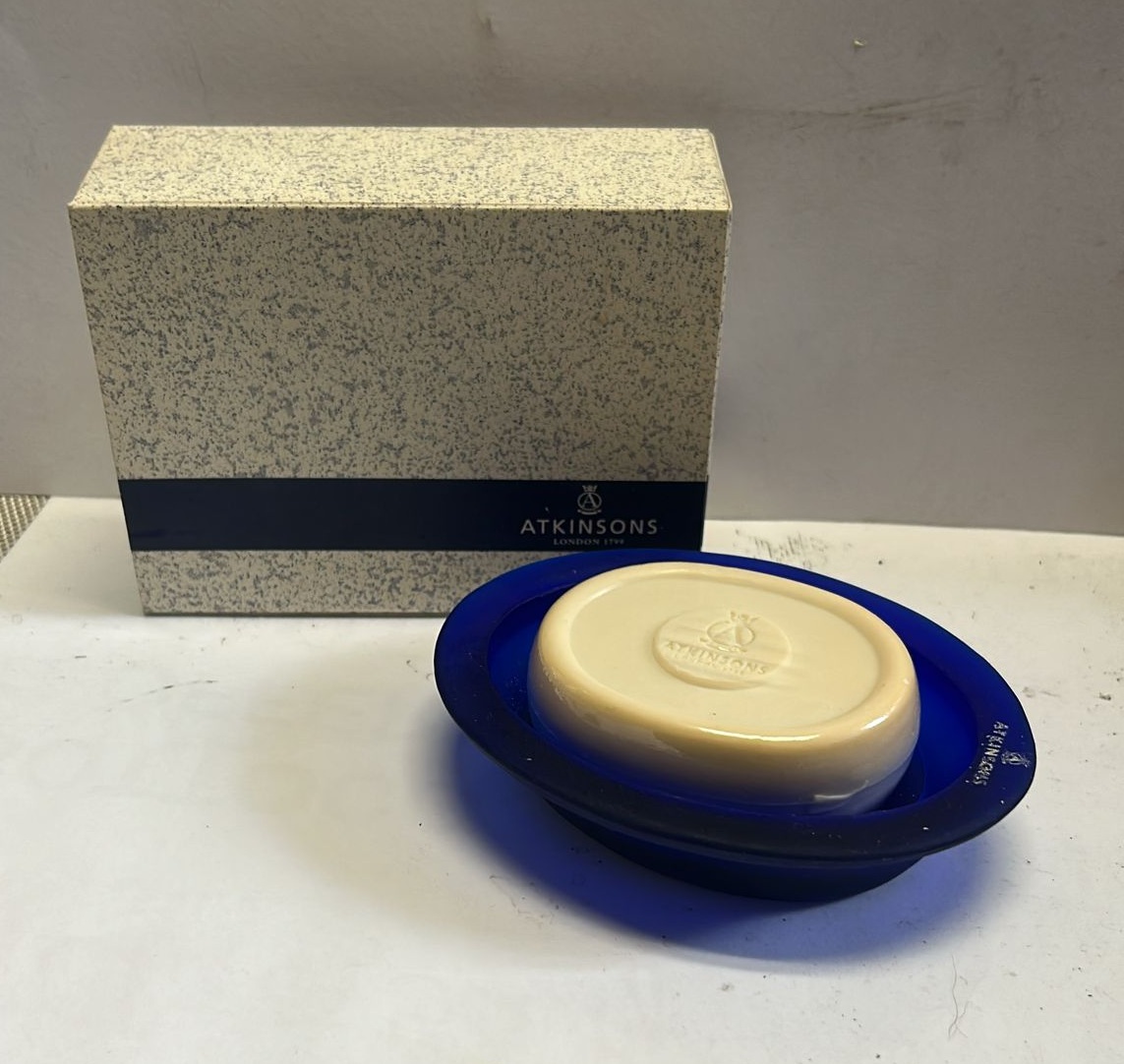 ATKINSONS London 1799 sapone con portasapone Vintage