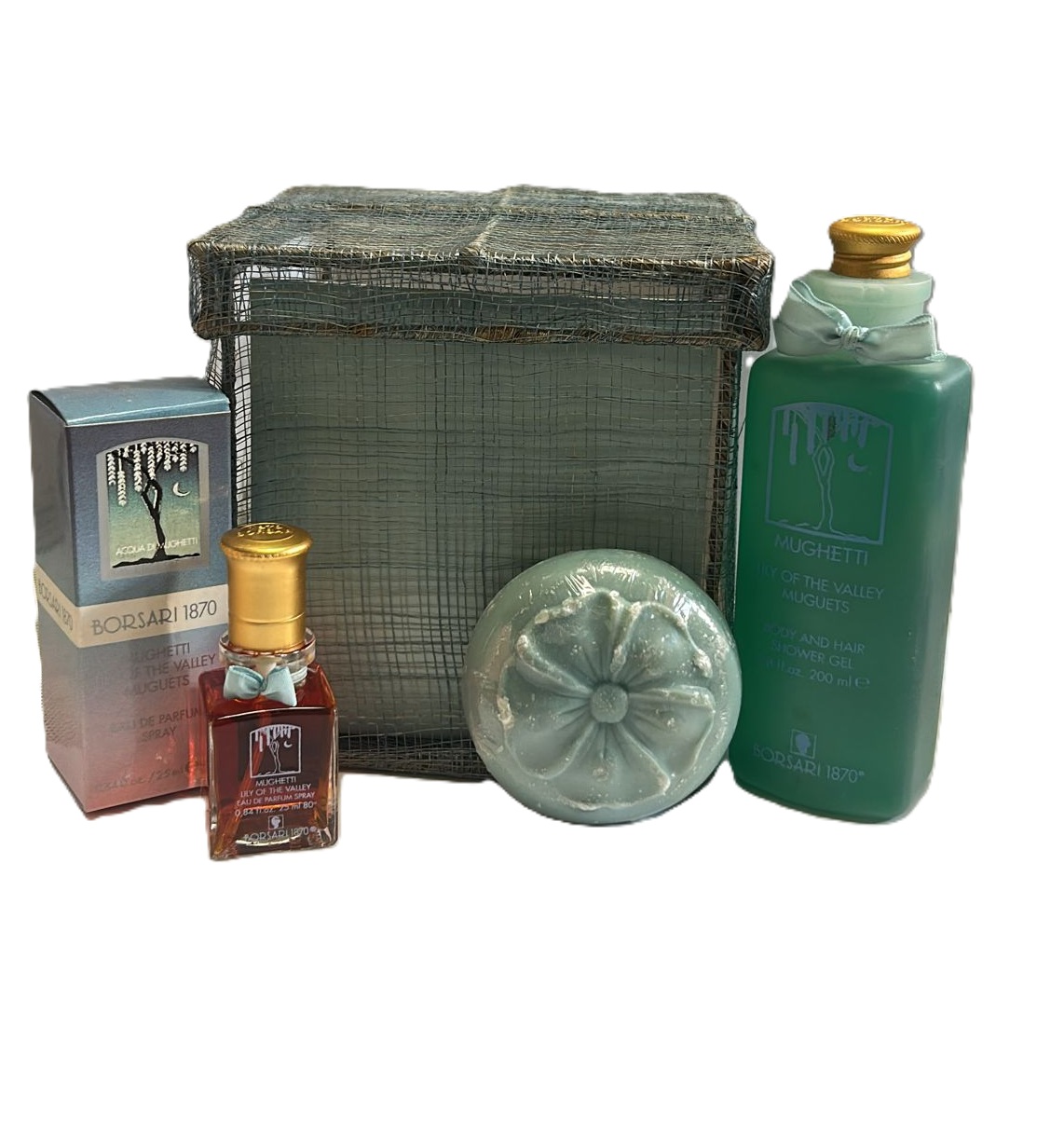 BORSARI - Lily of the Valley Set Regalo Vintage Raro