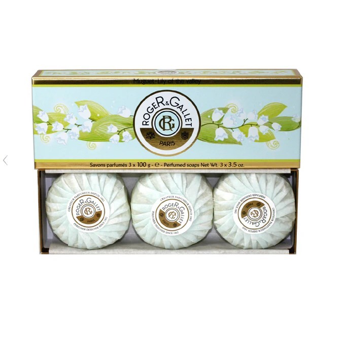 ROGER & GALLET - Lily of The Valley Set 3 x Saponi 100 gr  VINTAGE